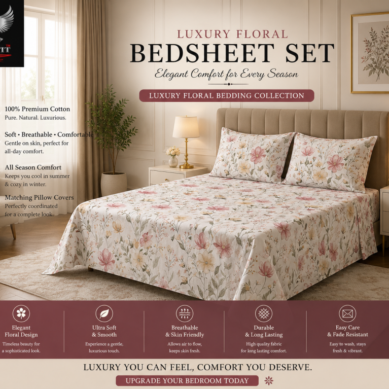 Perkal bed sheet 3