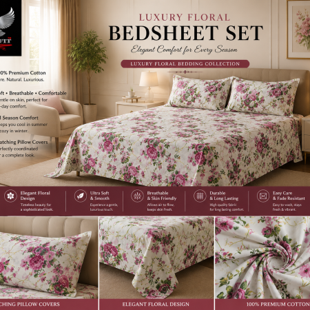 Perkal bed sheet 4